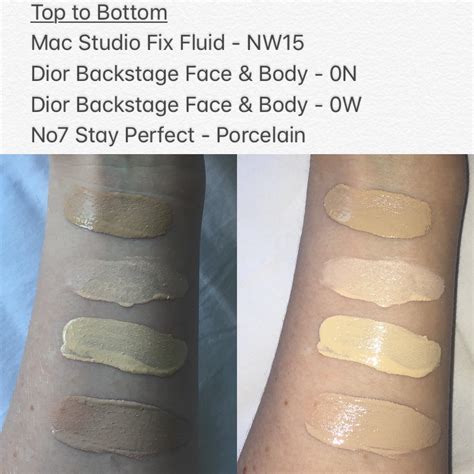 dior face and body swatches 0n|dior face and body dupe.